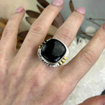 Modern Black Tourmaline Ring