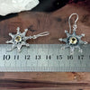 Citrine Starburst Drop Earrings