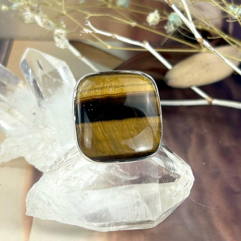 Large Chunky Tiger's Eye Ring