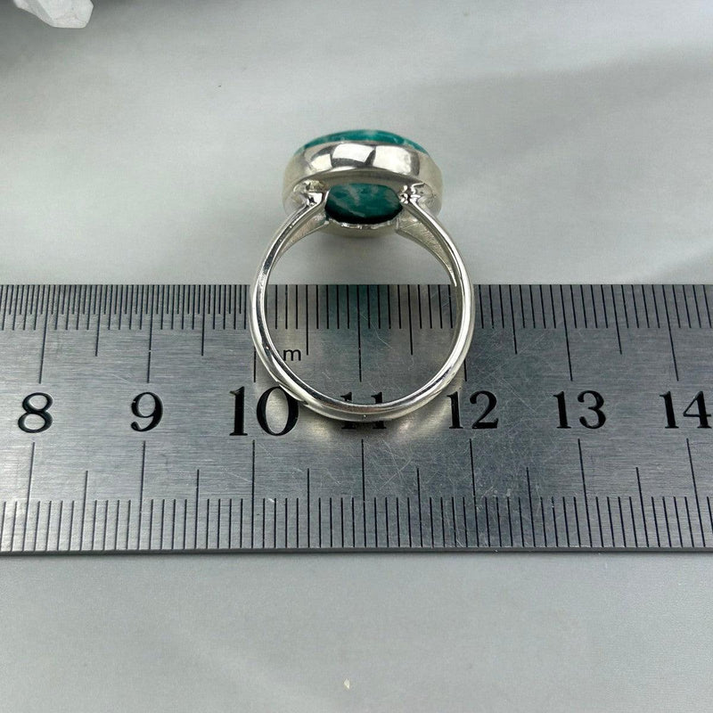 Amazonite In 925 Silver Ring