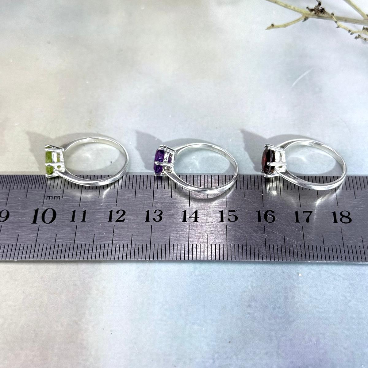 Assorted Gemstone Brilliant Cut Ring