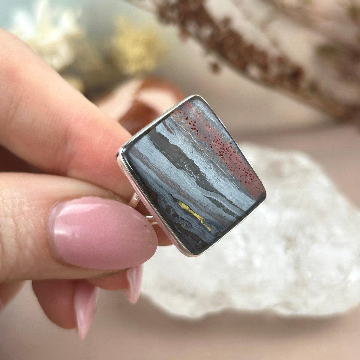 Dark Coloured Crystal Ring