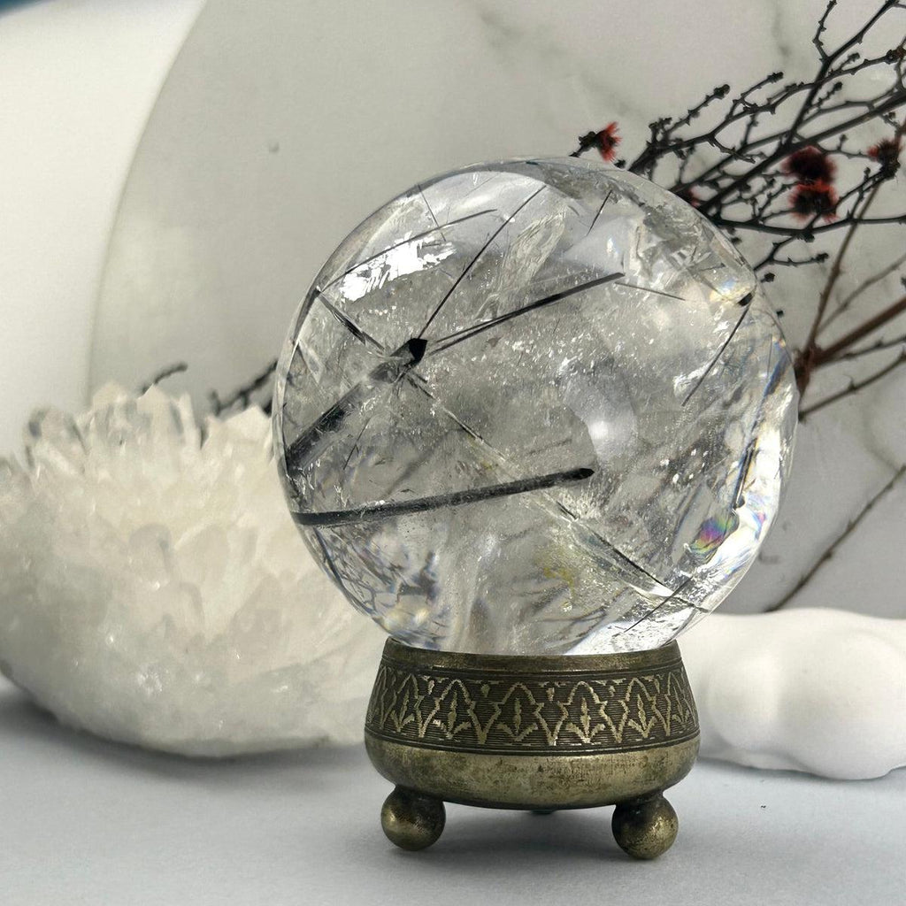 Clear Quartz With Black Tourmaline Rutile