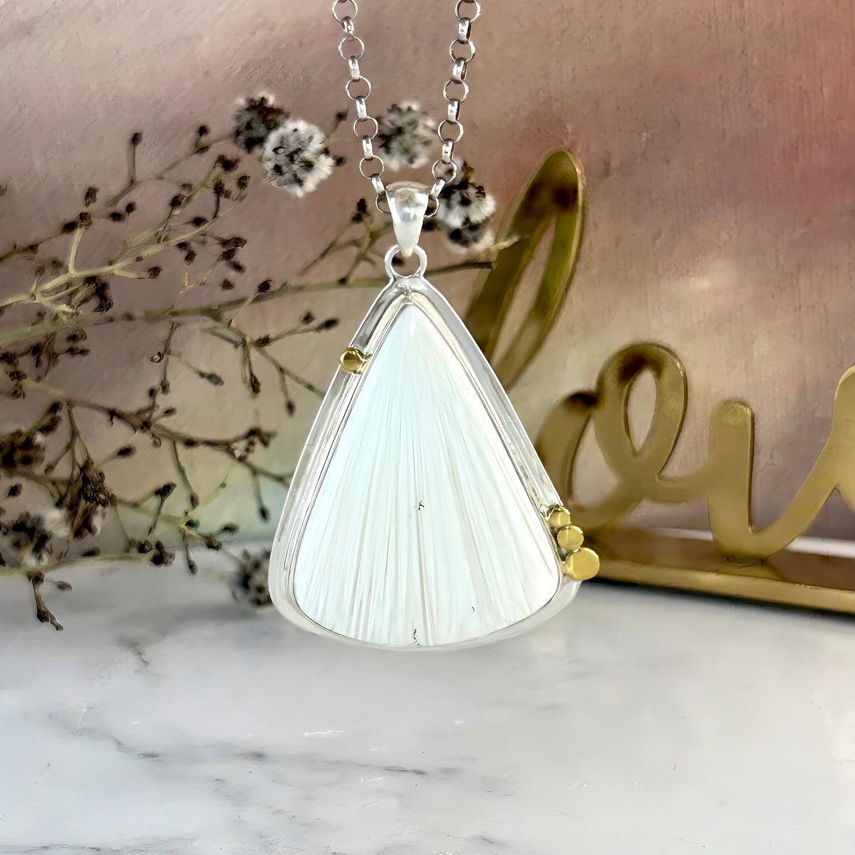 Bold White Crystal Pendant