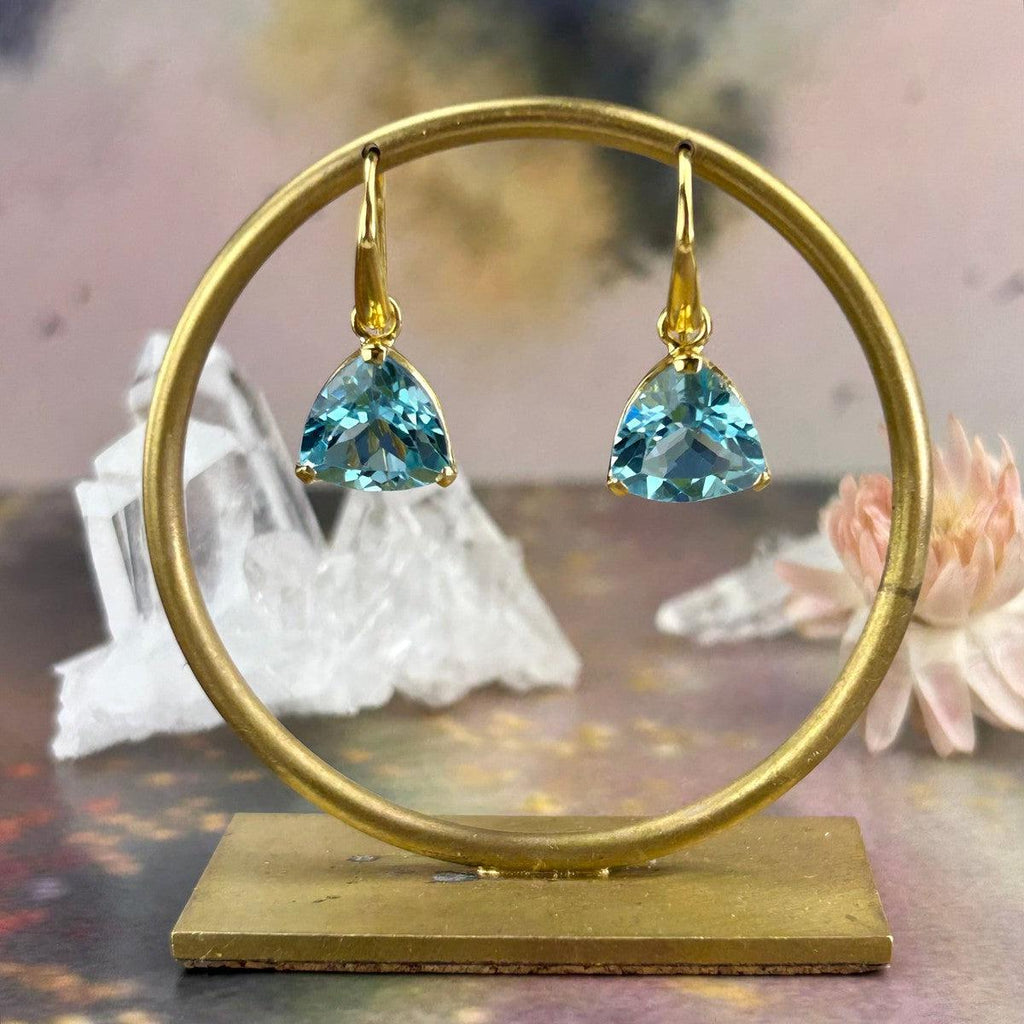 Blue Topaz Drop Earrings