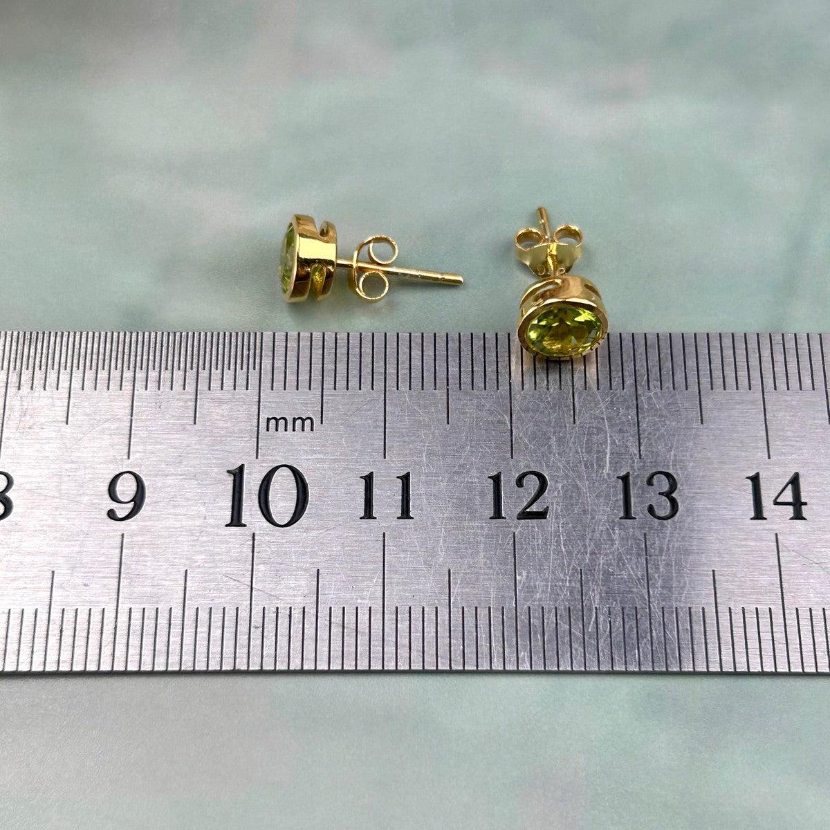 Peridot Gold Earrings