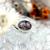 Mixed Crystal Sterling Silver Ring