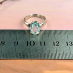 High Grade Faceted Aquamarine Ring
