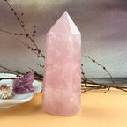 Rose Quartz Crystal Tower