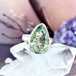 Large Size Green Amethyst Ring