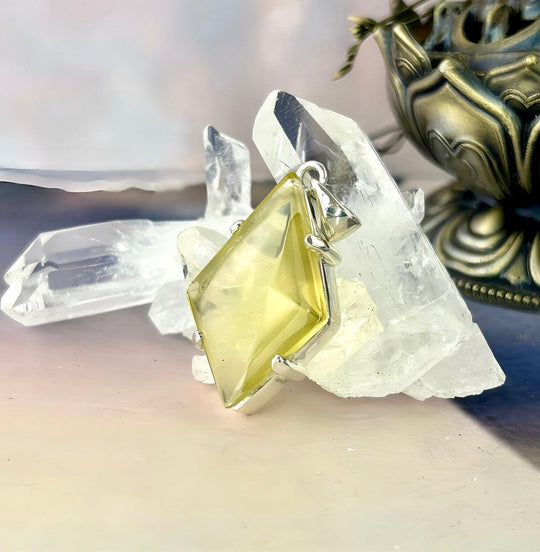 Citrine Diamond Pendant