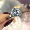 Natural Light Blue Topaz (Sri Lankan) Brilliant Cut Ring By Lauren Harris