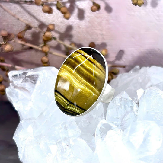 Golden Tiger’s Eye Oval Ring
