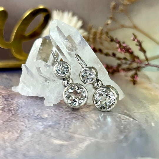 Killiecrankie Diamond Brilliant Cut Double Drop Earrings By Lauren Harris