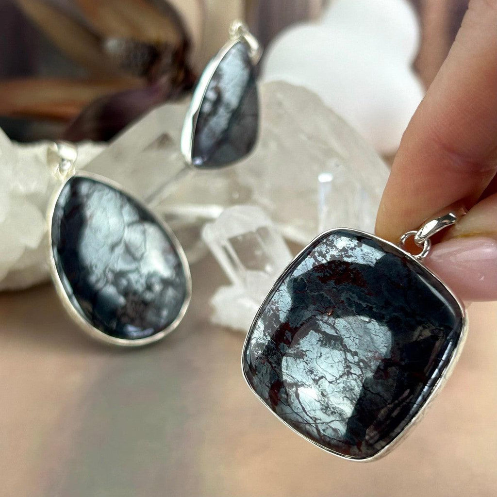 Black And Silver Crystal Pendant