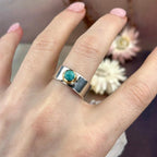 Men's Turquoise Stone Pinky Ring