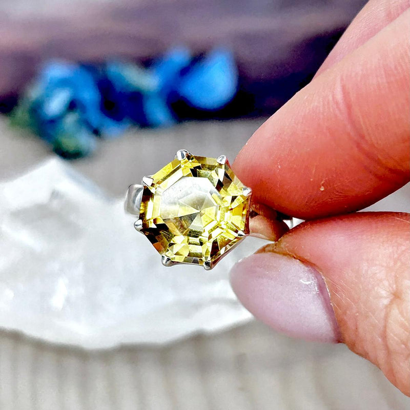 Eight Sided Gemstone Ring