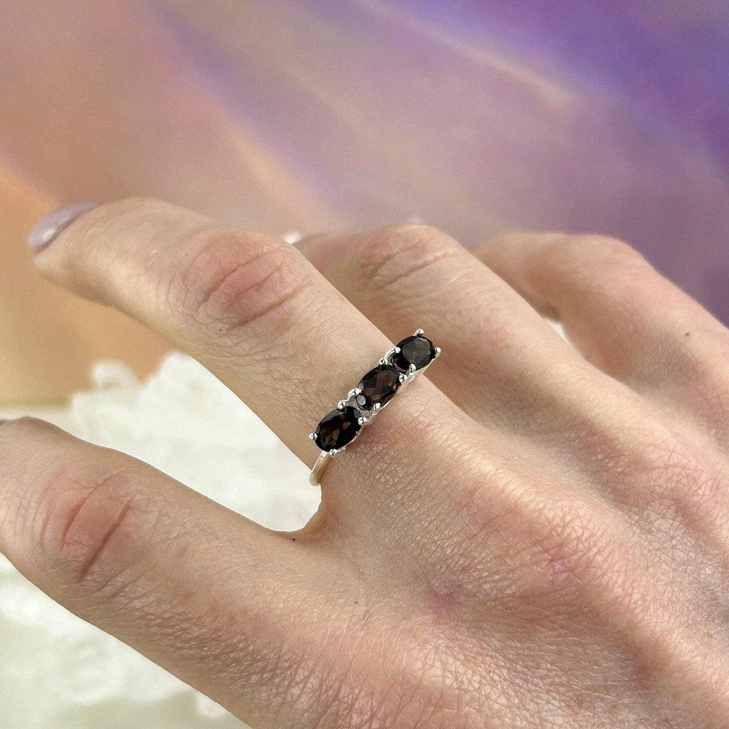 Assorted Gemstone Three Stone Stacker Rings
