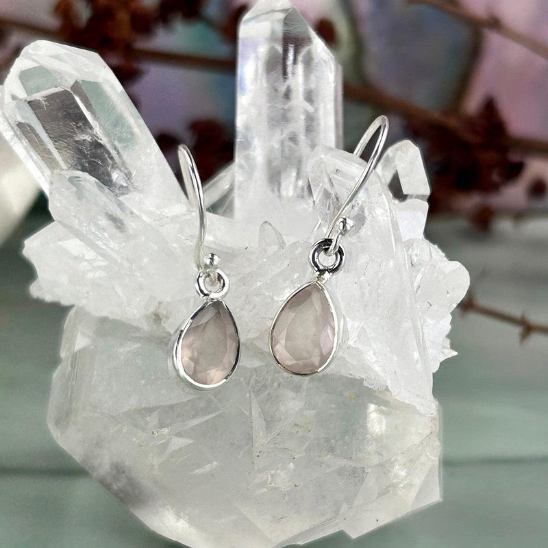 Pale Pink Crystal Earrings