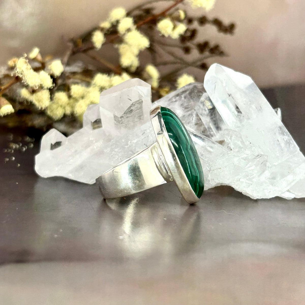 Oval Malachite Ring