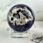 Purple And White Crystal Sphere
