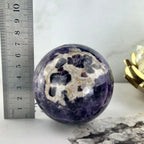 Flower Agate In Amethyst Ball