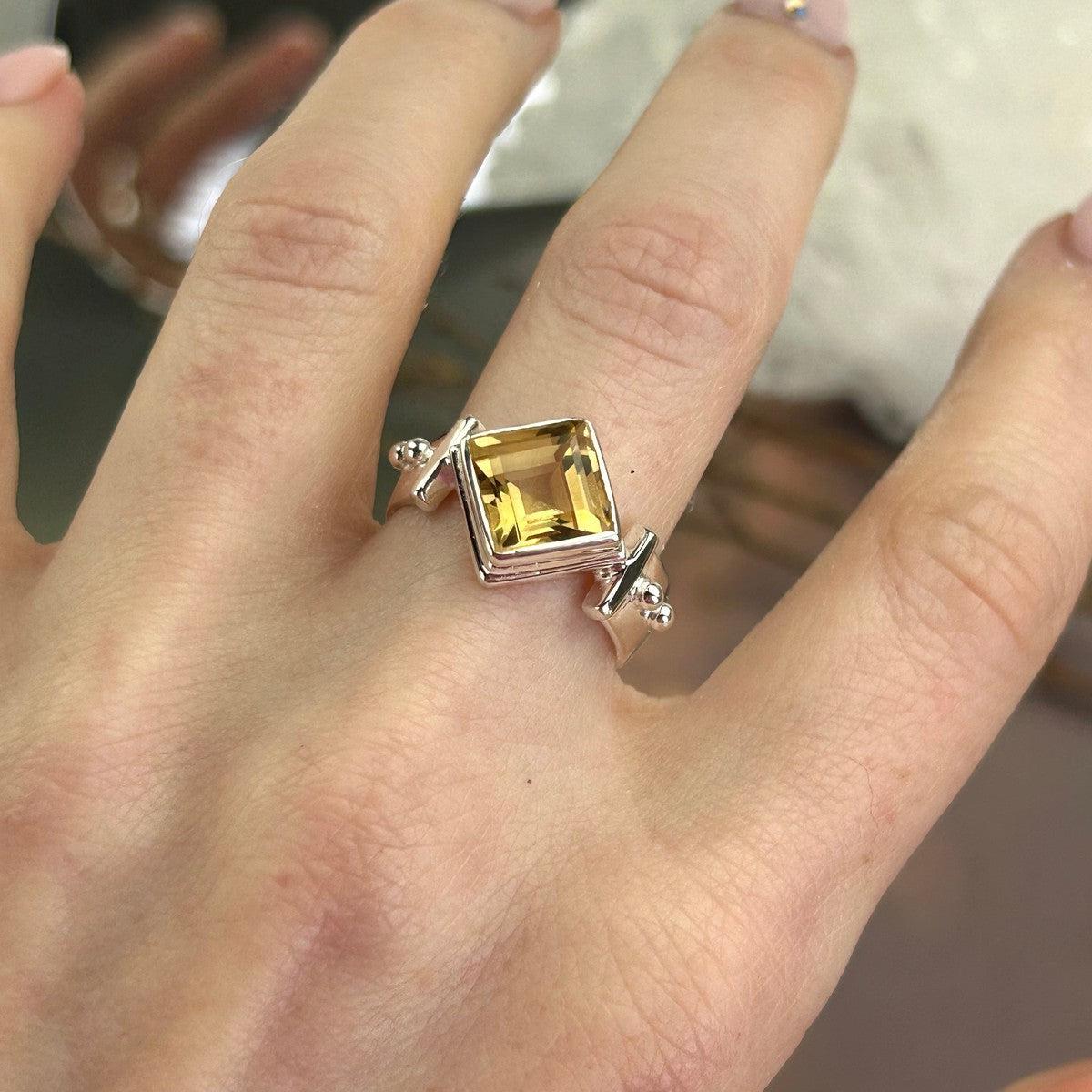 Modern Citrine Ring