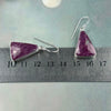 Vibrant Ruby Silver Earrings