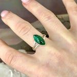 Green Stone Sterling Silver Ring