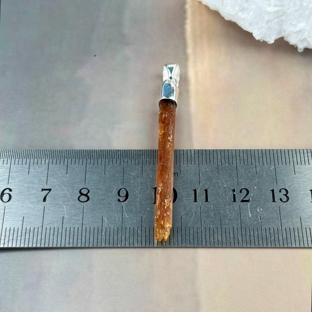 Crystal Wand Silver Pendant