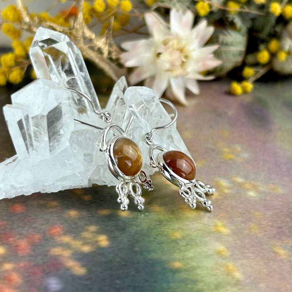 Sunstone Drop Earrings