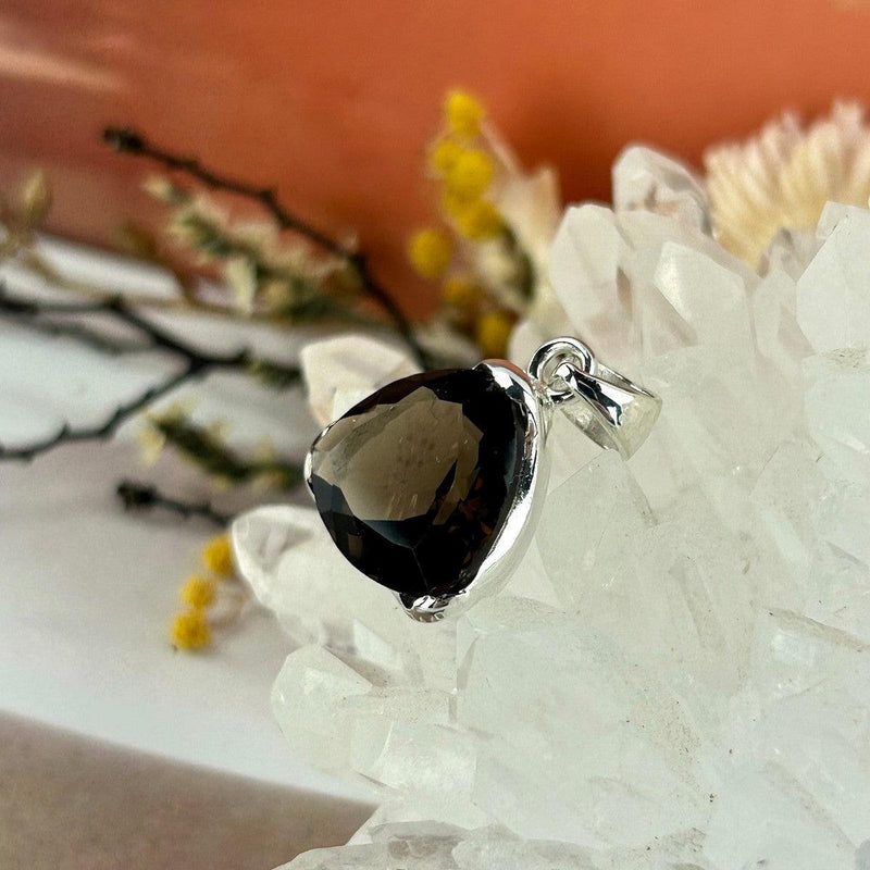 Smoky Quartz Silver Pendant