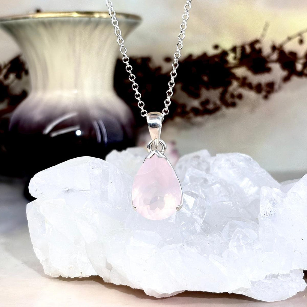 Pastel Pink Crystal Necklace