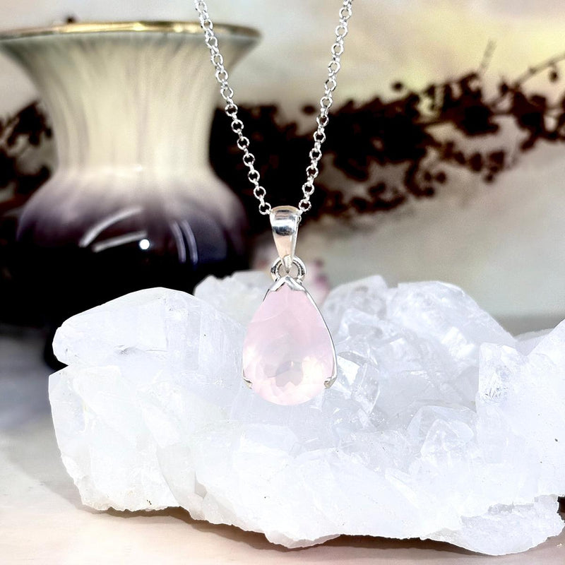 Pastel Pink Crystal Necklace