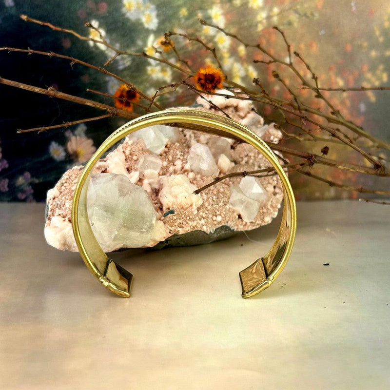 Brass Moon Cuff Bracelet