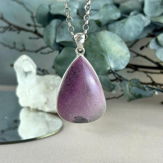 Cobalt Calcite Teardrop Pendant