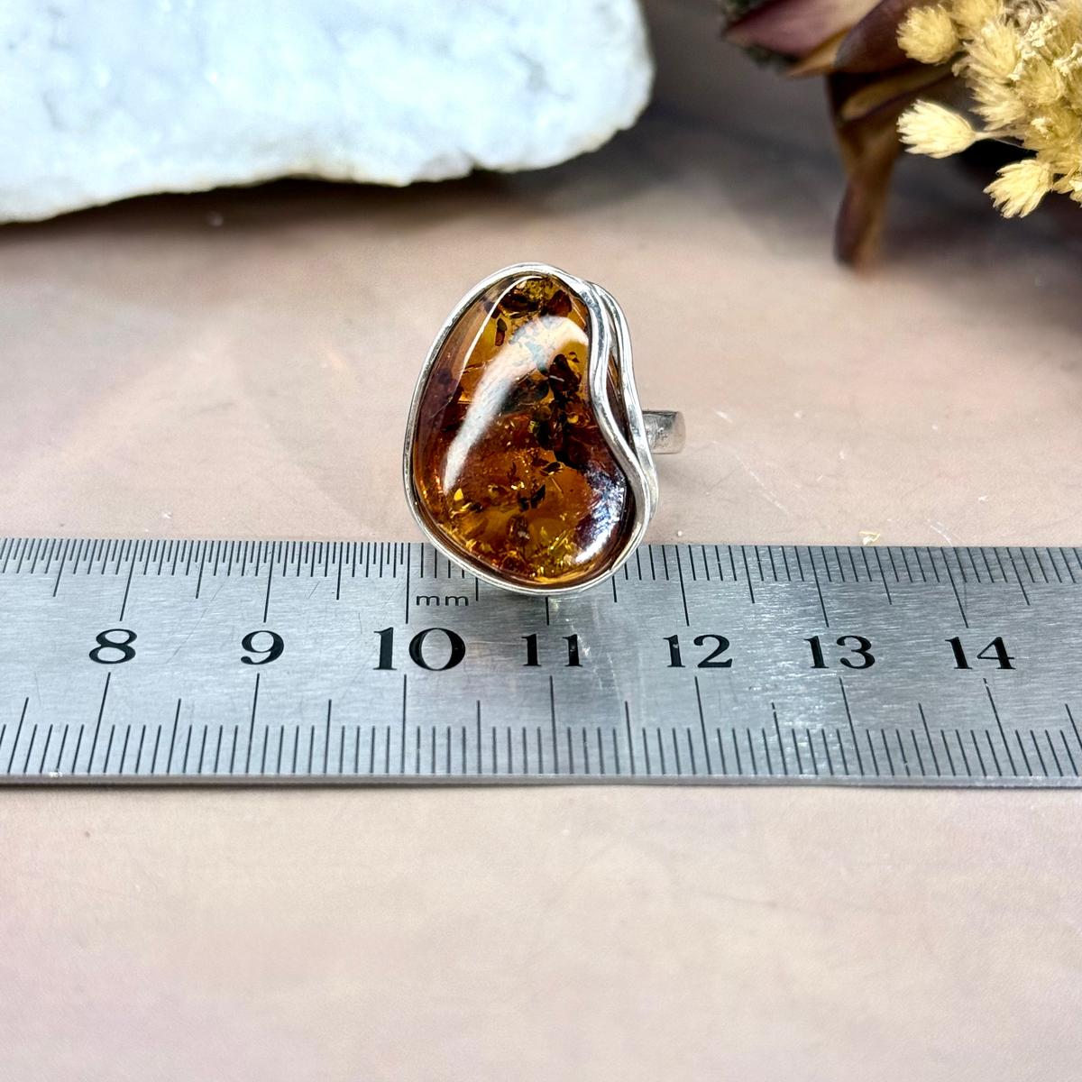 Real Baltic Amber Ring