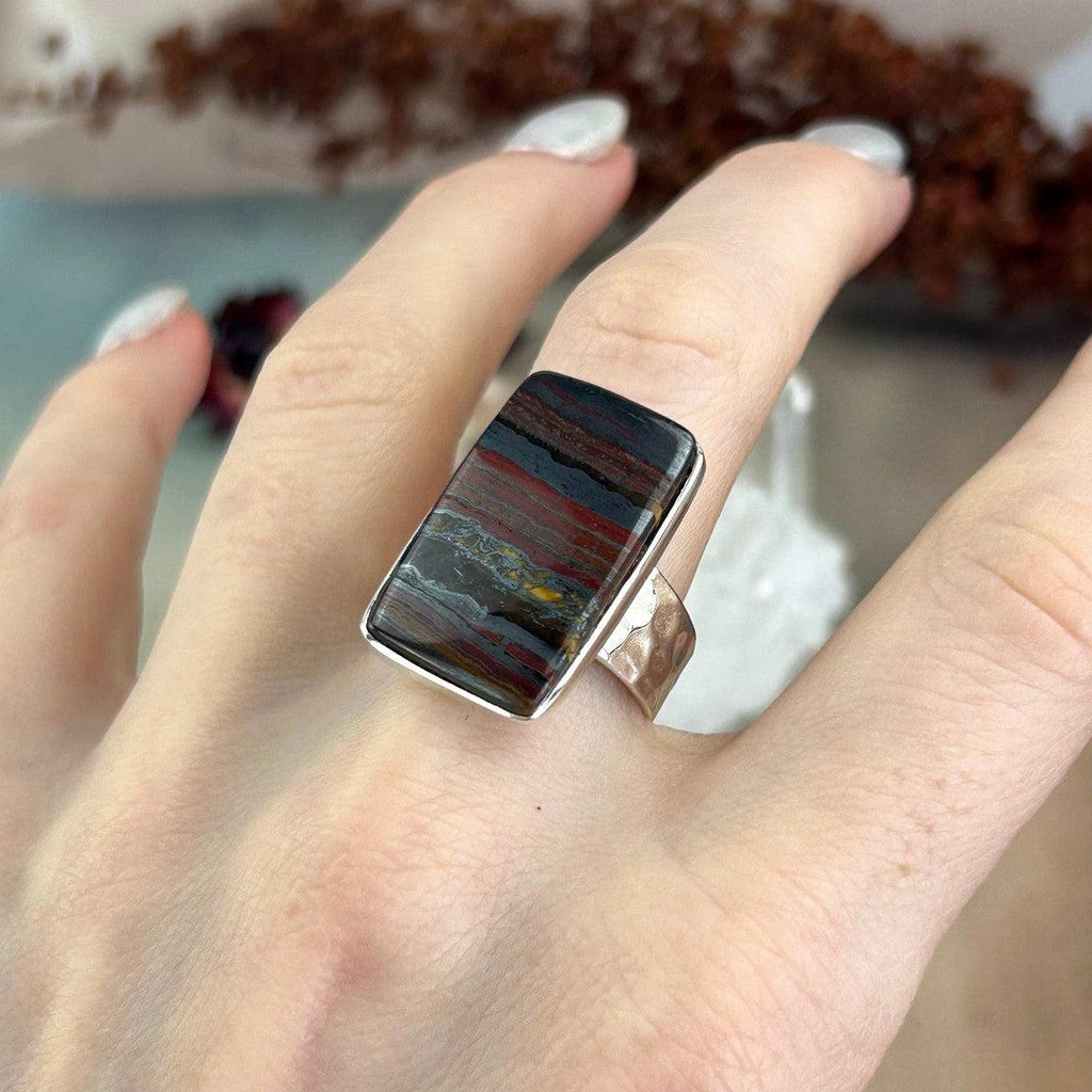 Dark Coloured Crystal Ring