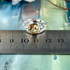 Bright Yellow Crystal Ring