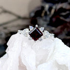 Red Gemstone Sterling Silver Ring