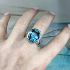 Chunky Blue Topaz Ring