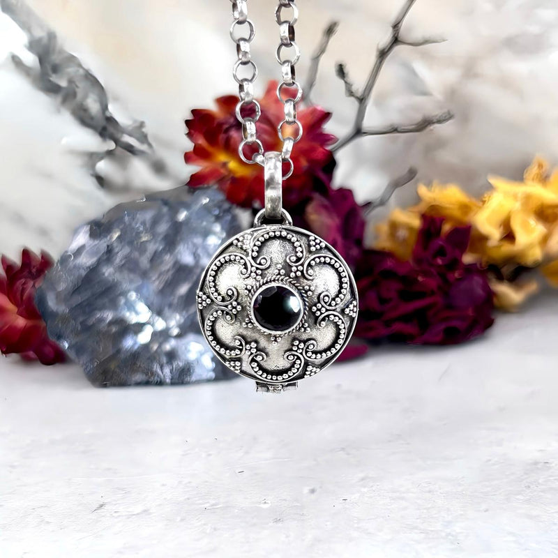 Round Gemstone Locket