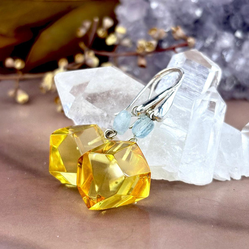 Modern Amber Earrings