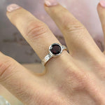 Red Gemstone Sterling Silver Ring