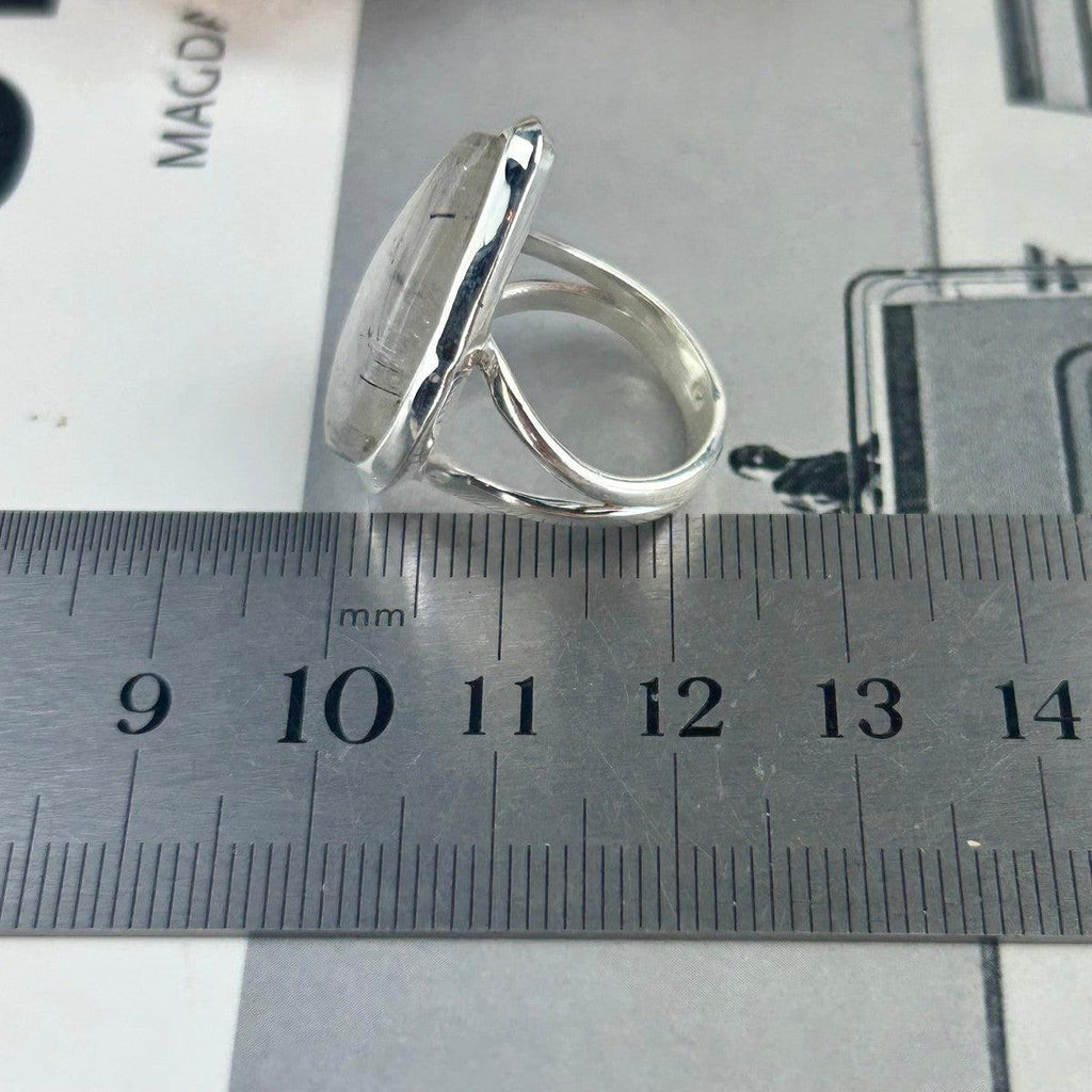 Black Tourmaline Rutile Ring