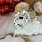 Red Gemstone In Sterling Silver