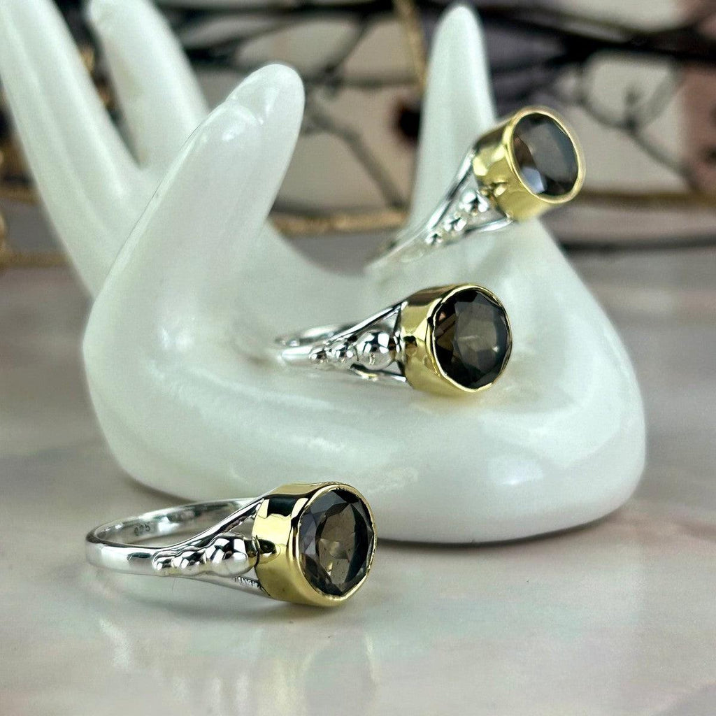 Brilliant Cut Smoky Quartz Ring