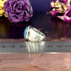 Real Aquamarine Crystal Ring