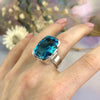 Blue Topaz Feature Ring