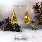 Freeform Natural Amber Earrings